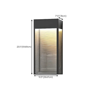 Outdoor Ribbed Glass Vertical Waterproof Wall Light Zawala Image - 14