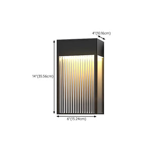 Outdoor Ribbed Glass Vertical Waterproof Wall Light Zawala Image - 16