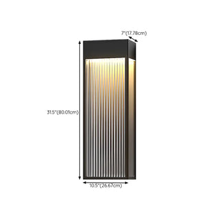 Outdoor Ribbed Glass Vertical Waterproof Wall Light Zawala Image - 18