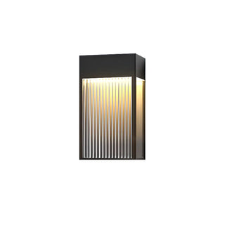 Outdoor Ribbed Glass Vertical Waterproof Wall Light Zawala Image - 5