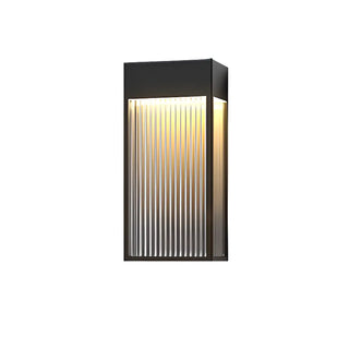 Outdoor Ribbed Glass Vertical Waterproof Wall Light Zawala Image - 7