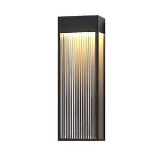 Outdoor Ribbed Glass Vertical Waterproof Wall Light Zawala Image - 9