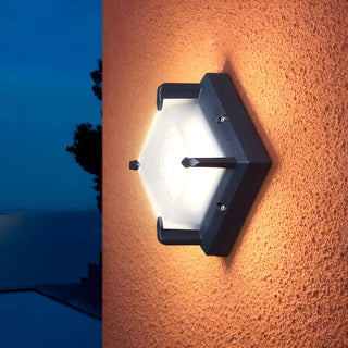 ZOWALA - Simple Hexagonal Aluminum Exterior LED Wall Lights Image - 3