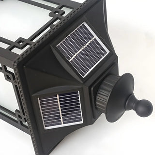 Retro Black Garden Square Lantern Landscape Lighting Zawala Image - 4