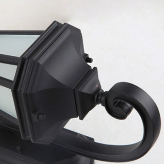 Classic Black Lantern Glass Outdoor Ambient Wall light Zawala Image - 13