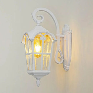 Vintage Geometric Metal Outdoor Wall Lamp White Dimming Zawala Image - 6