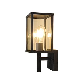 Outdoor Black Geometric Waterproof Metal Wall Sconce Zawala Image - 14