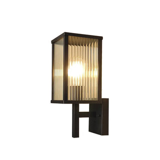 Outdoor Black Geometric Waterproof Metal Wall Sconce Zawala Image - 15