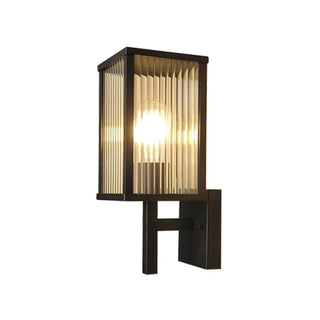 Outdoor Black Geometric Waterproof Metal Wall Sconce Zawala Image - 16