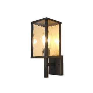Outdoor Black Geometric Waterproof Metal Wall Sconce Zawala Image - 17