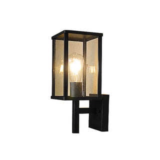 Outdoor Black Geometric Waterproof Metal Wall Sconce Zawala Image - 19