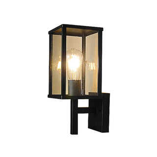 Outdoor Black Geometric Waterproof Metal Wall Sconce Zawala Image - 20