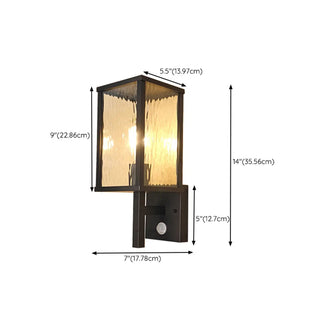 Outdoor Black Geometric Waterproof Metal Wall Sconce Zawala Image - 23