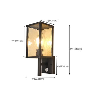 Outdoor Black Geometric Waterproof Metal Wall Sconce Zawala Image - 27