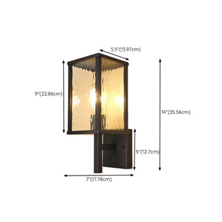 Outdoor Black Geometric Waterproof Metal Wall Sconce Zawala Image - 31