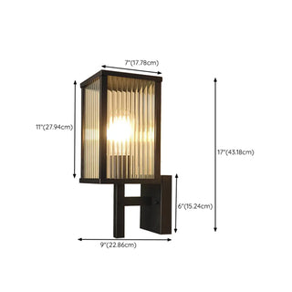 Outdoor Black Geometric Waterproof Metal Wall Sconce Zawala Image - 34