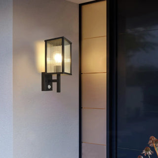 Outdoor Black Geometric Waterproof Metal Wall Sconce Zawala Image - 4