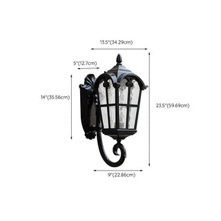 Black Outdoor Lantern Waterproof LED Wall Sconce Zawala Image - 13
