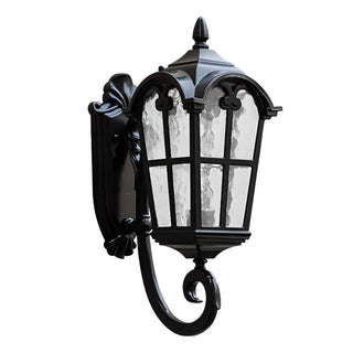 Black Outdoor Lantern Waterproof LED Wall Sconce Zawala Image - 4