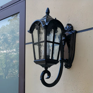 Black Outdoor Lantern Waterproof LED Wall Sconce Zawala Image - 6