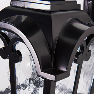 Black Outdoor Lantern Waterproof LED Wall Sconce Zawala Image - 8