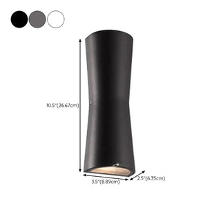 Outdoor Waterproof Cylinder Up Down LED Wall Sconce Zawala #size