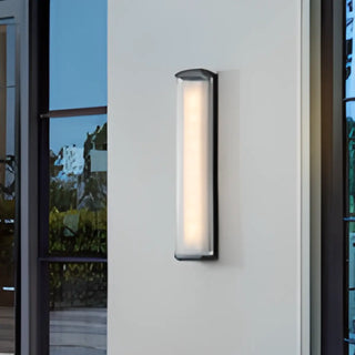 Outdoor Waterproof Ribbed Gold Vertical Wall Sconce Zawala Image - 10