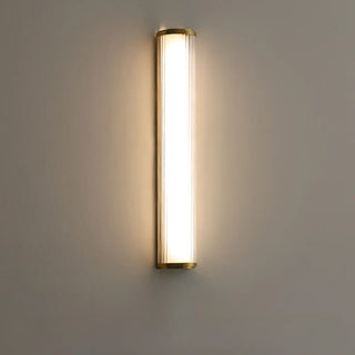 Outdoor Waterproof Ribbed Gold Vertical Wall Sconce Zawala Image - 11