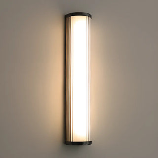 Outdoor Waterproof Ribbed Gold Vertical Wall Sconce Zawala Image - 14