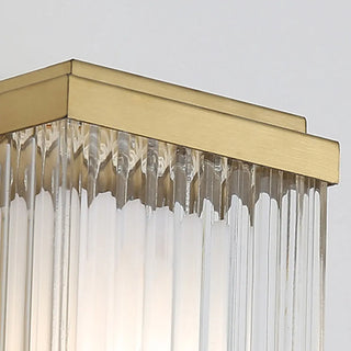 Outdoor Waterproof Ribbed Gold Vertical Wall Sconce Zawala Image - 17