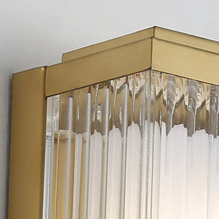 Outdoor Waterproof Ribbed Gold Vertical Wall Sconce Zawala Image - 19