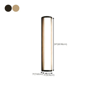 Outdoor Waterproof Ribbed Gold Vertical Wall Sconce Zawala Image - 21