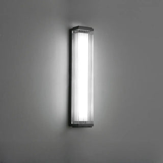 Outdoor Waterproof Ribbed Gold Vertical Wall Sconce Zawala Image - 5