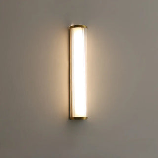 Outdoor Waterproof Ribbed Gold Vertical Wall Sconce Zawala Image - 9