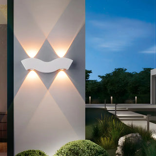 ZOWALA - Creative White Wave Geometric Aluminum LED Wall Light Image - 1