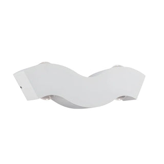 ZOWALA - Creative White Wave Geometric Aluminum LED Wall Light Image - 10