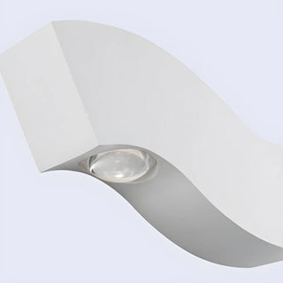 ZOWALA - Creative White Wave Geometric Aluminum LED Wall Light Image - 12