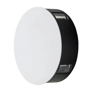 Trendy White Geometric Round Metal Exterior Wall Light Image - 7
