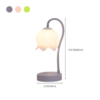 Plug-in Modern Metal Flower Shape Standard Table Lamp Zawala #size