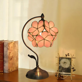 Creative Tiffany Cherry Ball Curved Arm Table Lamp Zawala Image - 1