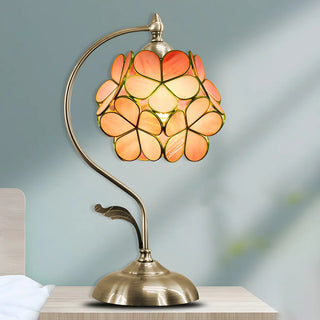 Creative Tiffany Cherry Ball Curved Arm Table Lamp Zawala Image - 2