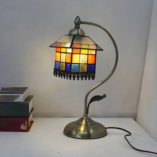 Creative Tiffany Cherry Ball Curved Arm Table Lamp Zawala Image - 5