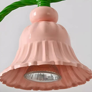Contemporary Pink Flower Geometric Metal Table Lamp Zawala Image - 13