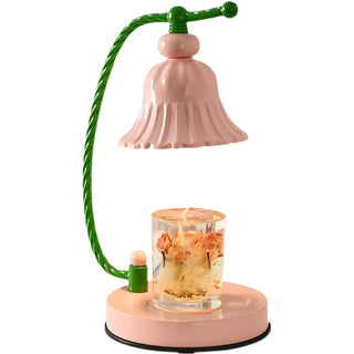 Contemporary Pink Flower Geometric Metal Table Lamp Zawala Image - 14