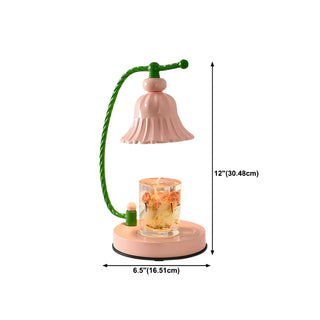 Contemporary Pink Flower Geometric Metal Table Lamp Zawala #size