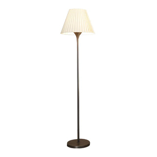 Bedside Simple Black Floor Lamp with Pleated Shade Zawala Image - 11