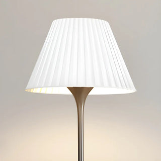 Bedside Simple Black Floor Lamp with Pleated Shade Zawala Image - 7