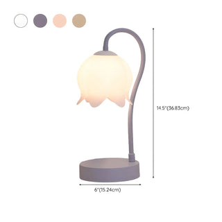Plug-In Pink Lily of the Valley Bedside Table Lamp Zawala #size