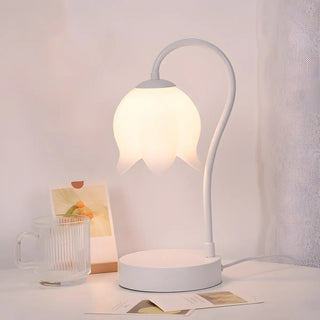 Plug-In Pink Lily of the Valley Bedside Table Lamp Zawala Image - 3