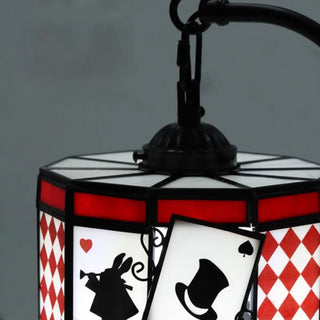 ZOWALA - Cylinder Poker Glass 3-Light Red Kids Room Chandelier Image - 7